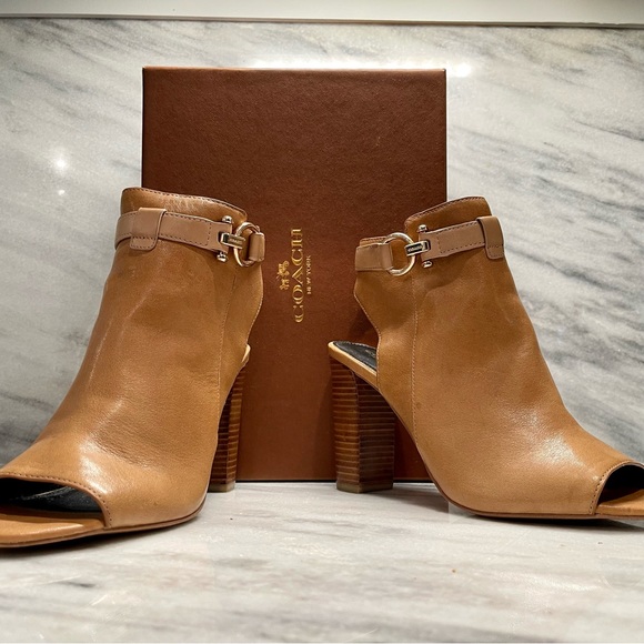 Coach - Lafayette Peep Toe Bootie / Toast / Size 8M - worn once, stored in box - Picture 8 of 8